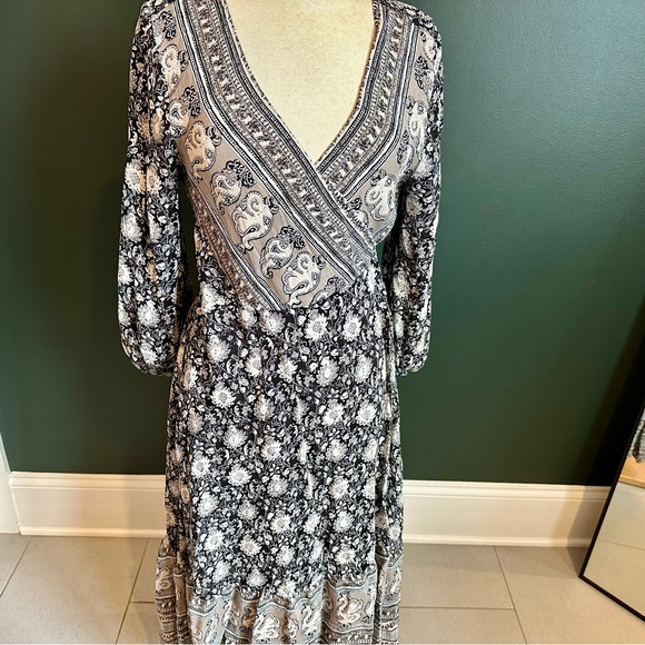 LUCKY BRAND - Wrap Dress - Boho Chic & Flattering Fit | Midi - Picture 7 of 10
